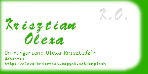 krisztian olexa business card